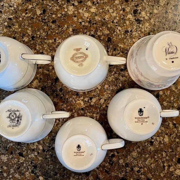 6 CHINA CUPS. NORITAKE, SILK RIBBONS, GOTHAM, MASTERPIECE COLLECTION & MORE - Picture 4 of 11